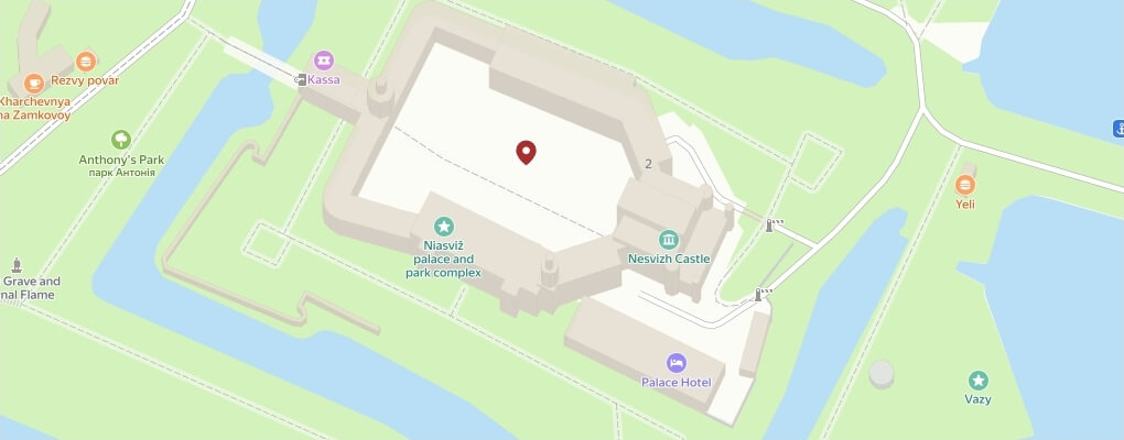«Niasvizh» on the map